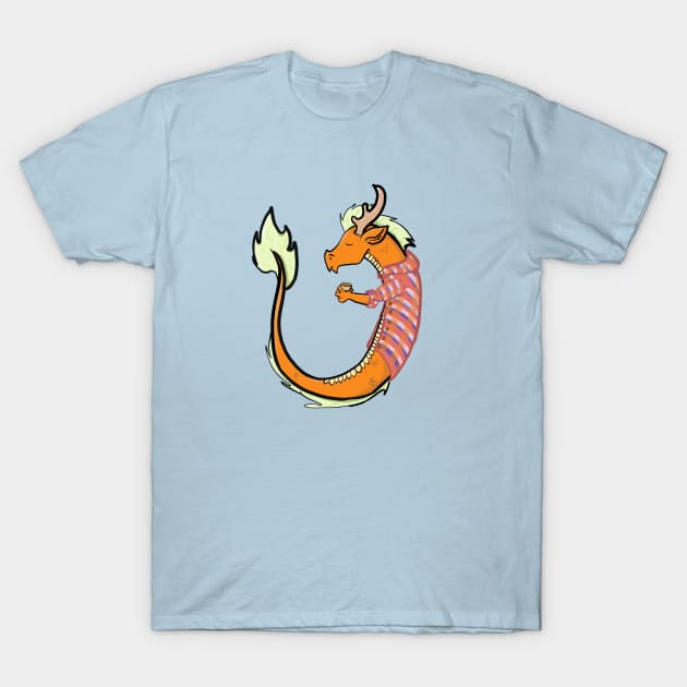 Pumpkin Spice Chinese Dragon T-Shirt by CloudWalkerDesigns